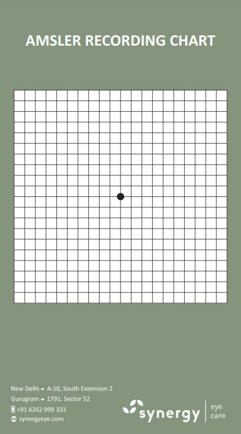 Central Vision and Hearing - This Amsler Grid can help aid in the detection  of Age-Related Macular Degeneration. AMD can cause central vision blurring,  and is not always noticeable. This is why